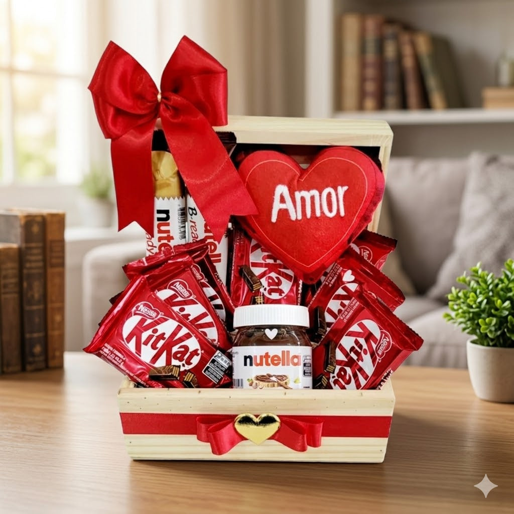 Baú Candy Love Com Nutella e KitKat